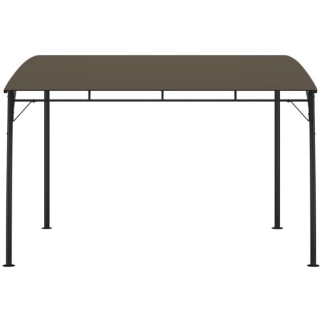 Auvent Marquise pare-soleil de jardin, Store Banne pour Jardin Balcon Terrasse, 3x3x2,55 m Taupe OIB2605E