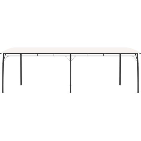 Auvent Marquise pare-soleil de jardin, Store Banne pour Jardin Balcon Terrasse, 6x3x2,55 m Crème OIB5394E