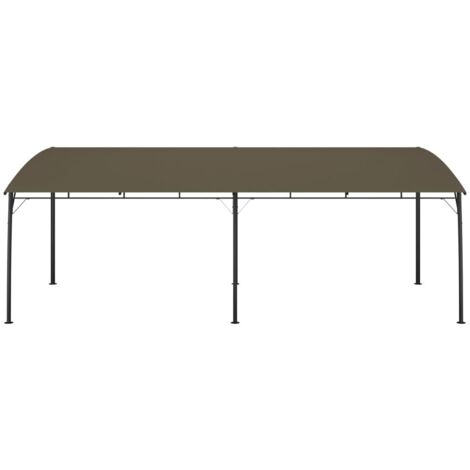 Auvent Marquise pare-soleil de jardin, Store Banne pour Jardin Balcon Terrasse, 6x3x2,55 m Taupe OIB4205E