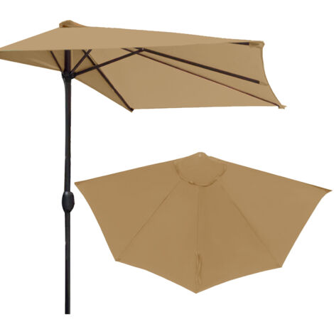 Auvent mural remplacement - Toile polyester parasol jardin khaki