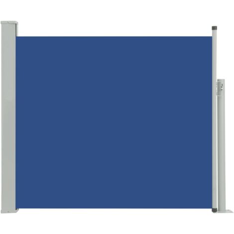 Auvent paravent store brise-vue latéral rétractable de patio jardin terrasse balcon protection visuelle écran 100 x 300 cm bleu
