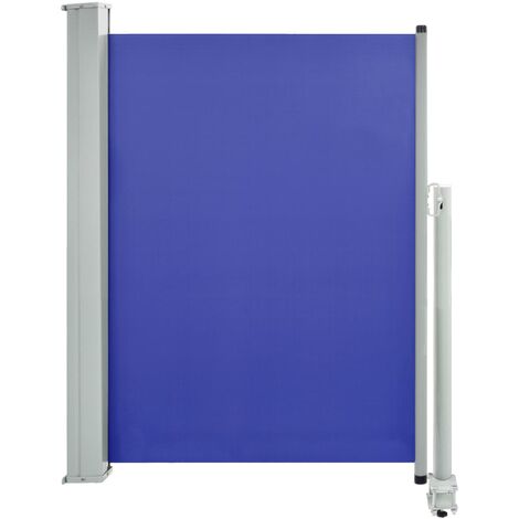 Auvent paravent store brise-vue latéral rétractable de patio jardin terrasse balcon protection visuelle écran 100 x 300 cm bleu