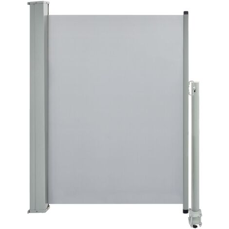 Auvent paravent store brise-vue latéral rétractable de patio jardin terrasse balcon protection visuelle écran 100 x 300 cm gris