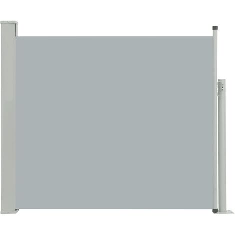 Auvent paravent store brise-vue latéral rétractable de patio jardin terrasse balcon protection visuelle écran 100 x 300 cm gris