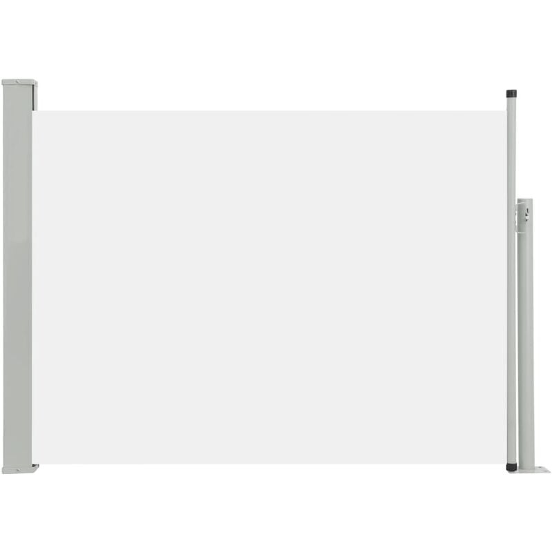 Helloshop26 - Auvent paravent store brise-vue latéral rétractable de patio jardin terrasse balcon protection visuelle écran 100 x 500 cm crème