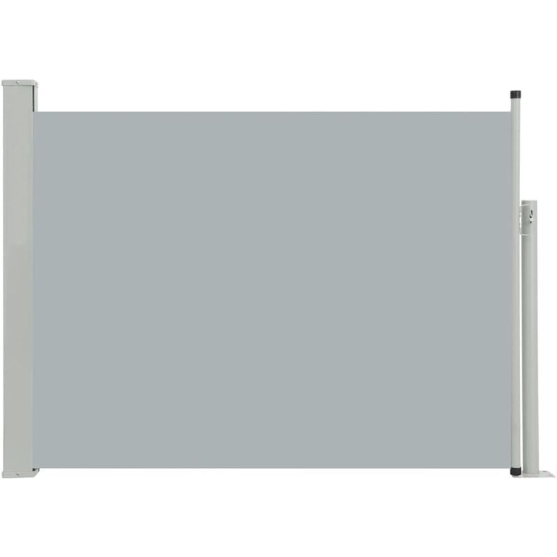 Auvent paravent store brise-vue latéral rétractable de patio jardin terrasse balcon protection visuelle écran 100 x 500 cm gris