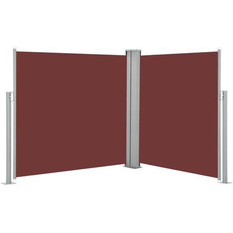 Auvent paravent store brise-vue latéral rétractable de patio jardin terrasse balcon protection visuelle écran 100 x 600 cm marron