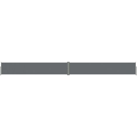 Auvent paravent store brise-vue latéral rétractable de patio jardin terrasse balcon protection visuelle écran 117 x 1200 cm anthracite