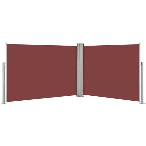 Auvent paravent store brise-vue latéral rétractable de patio jardin terrasse balcon protection visuelle écran 120 x 1000 cm marron
