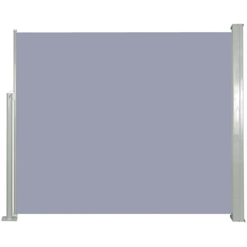 Helloshop26 - Auvent paravent store brise-vue latéral rétractable de patio jardin terrasse balcon protection visuelle écran 120 x 300 cm gris