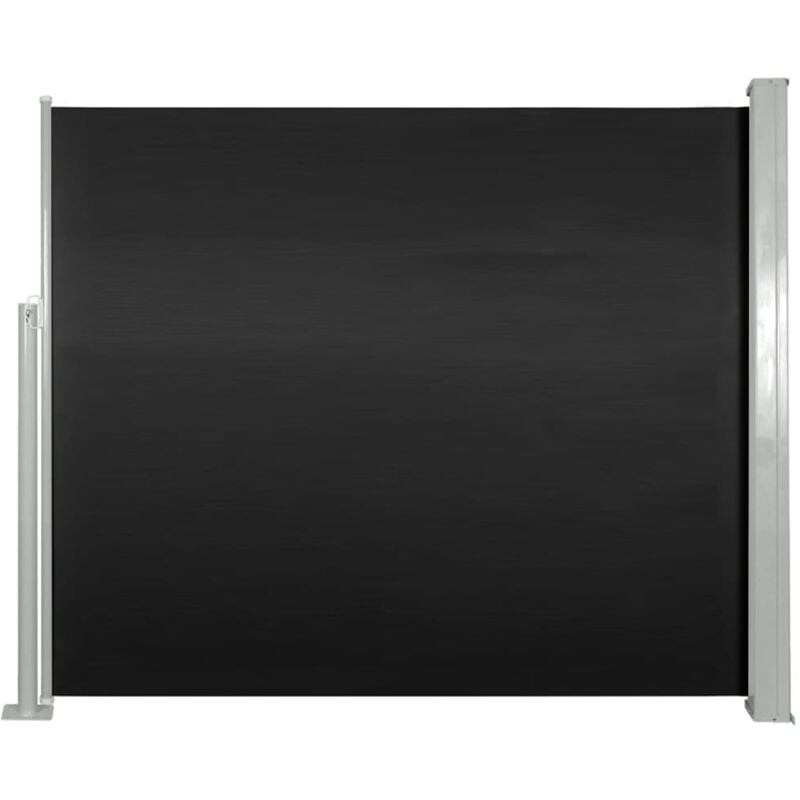 Helloshop26 - Auvent paravent store brise-vue latéral rétractable de patio jardin terrasse balcon protection visuelle écran 120 x 300 cm noir