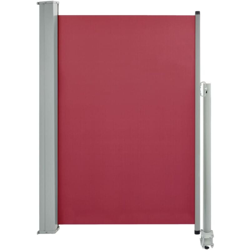Helloshop26 - Auvent paravent store brise-vue latéral rétractable de patio jardin terrasse balcon protection visuelle écran 120 x 300 cm rouge