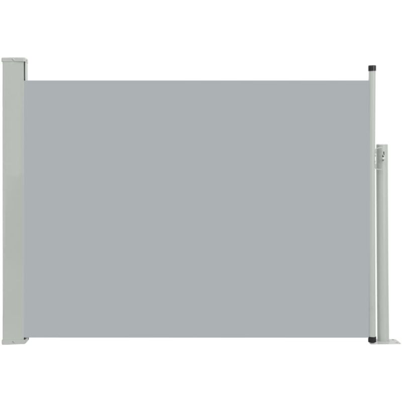 Auvent paravent store brise-vue latéral rétractable de patio jardin terrasse balcon protection visuelle écran 120 x 500 cm gris