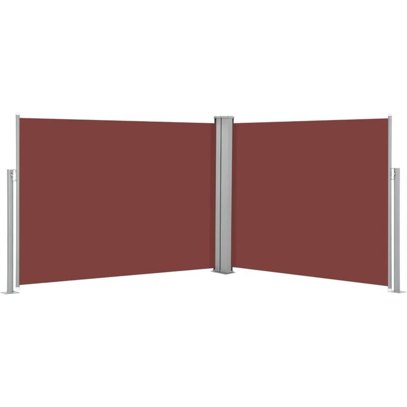 Helloshop26 - Auvent paravent store brise-vue latéral rétractable de patio jardin terrasse balcon protection visuelle écran 140 x 1000 cm marron