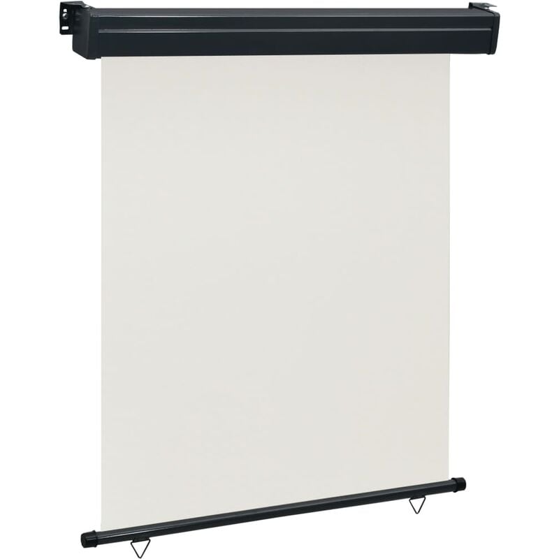 Helloshop26 - Auvent paravent store brise-vue latéral rétractable de patio jardin terrasse balcon protection visuelle écran 140 x 250 cm crème