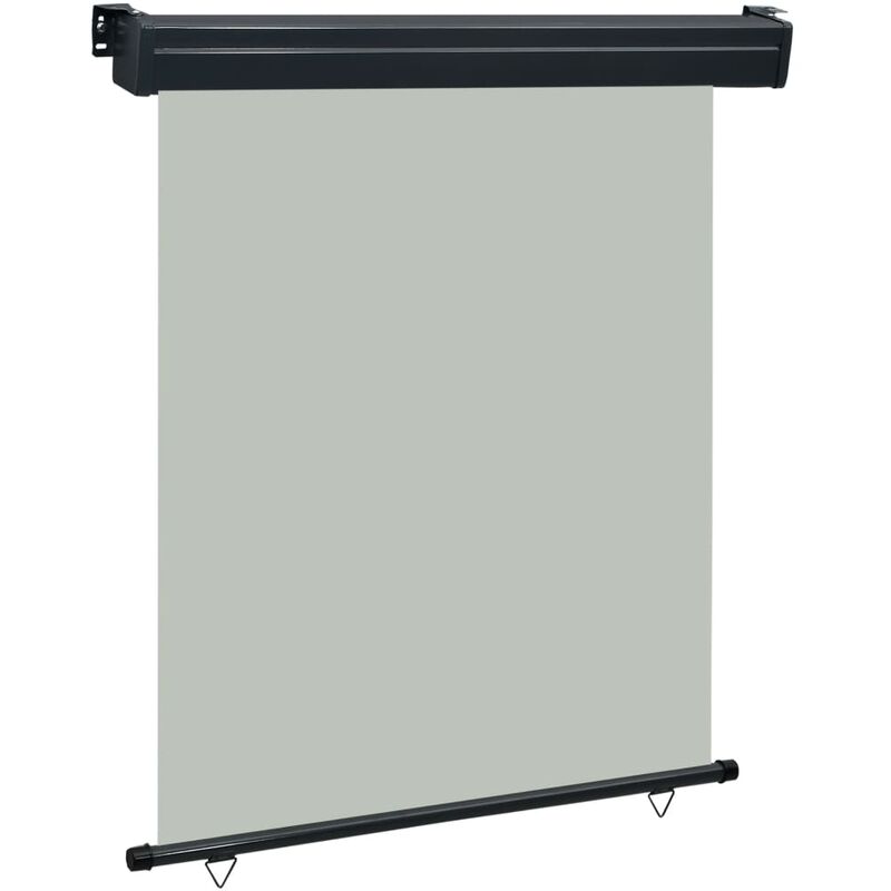 Helloshop26 - Auvent paravent store brise-vue latéral rétractable de patio jardin terrasse balcon protection visuelle écran 140 x 250 cm gris
