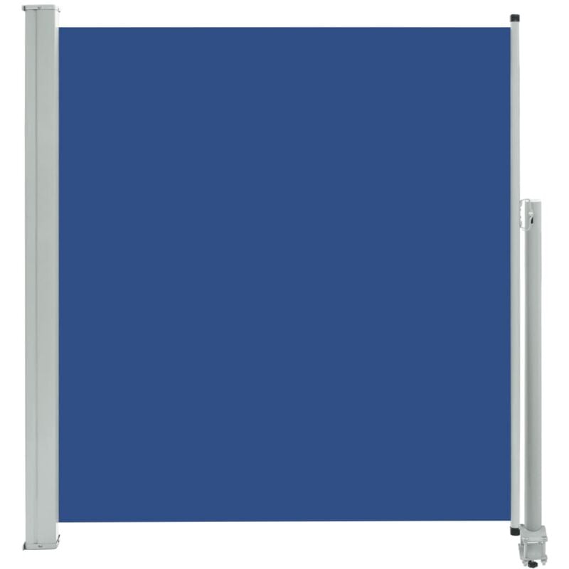 Helloshop26 - Auvent paravent store brise-vue latéral rétractable de patio jardin terrasse balcon protection visuelle écran 140 x 300 cm bleu