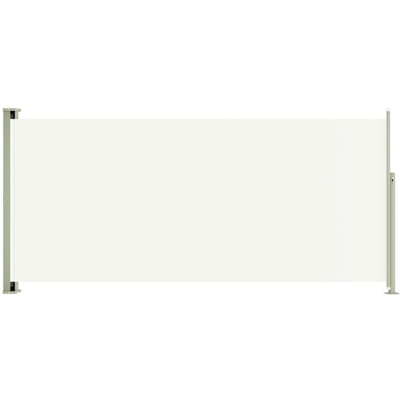 Helloshop26 - Auvent paravent store brise-vue latéral rétractable de patio jardin terrasse balcon protection visuelle écran 140 x 300 cm crème