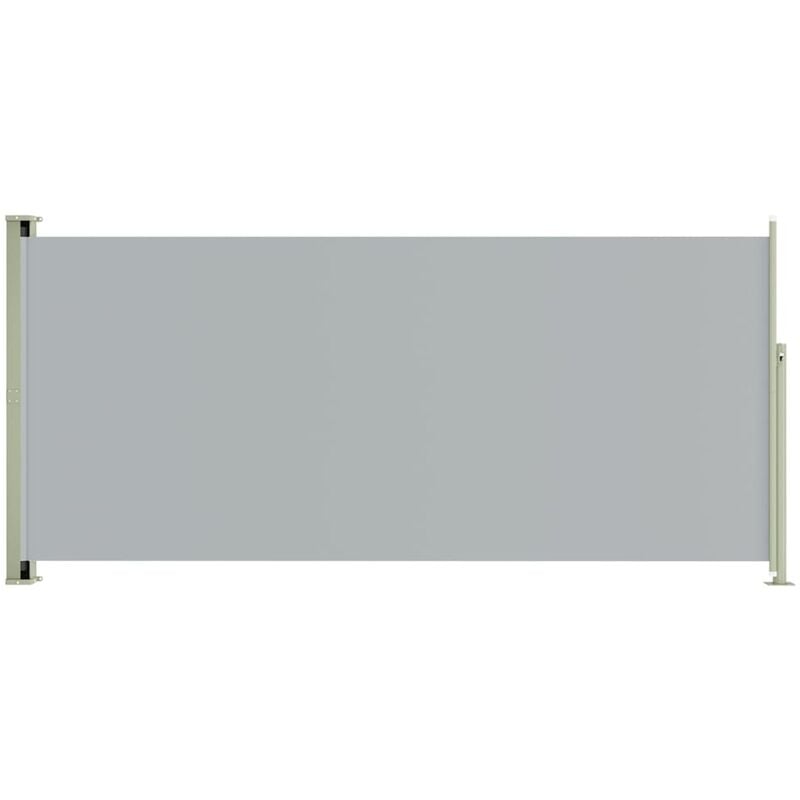 Auvent paravent store brise-vue latéral rétractable de patio jardin terrasse balcon protection visuelle écran 140 x 300 cm gris