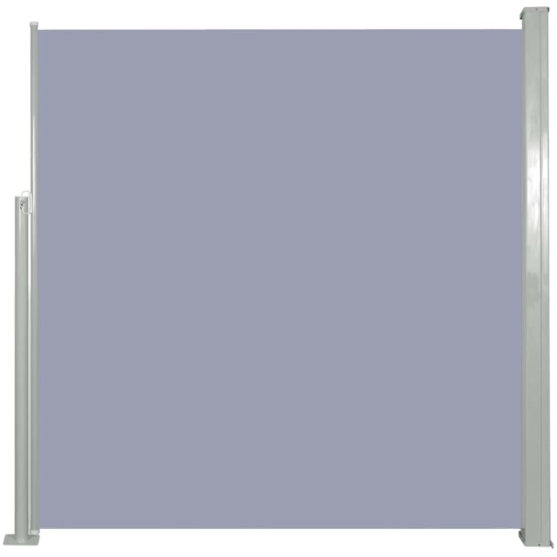 Helloshop26 - Auvent paravent store brise-vue latéral rétractable de patio jardin terrasse balcon protection visuelle écran 140 x 300 cm gris
