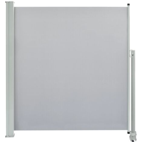 Auvent paravent store brise-vue latéral rétractable de patio jardin terrasse balcon protection visuelle écran 140 x 300 cm gris