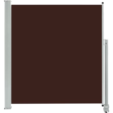Auvent paravent store brise-vue latéral rétractable de patio jardin terrasse balcon protection visuelle écran 140 x 300 cm marron