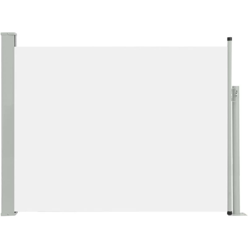 Helloshop26 - Auvent paravent store brise-vue latéral rétractable de patio jardin terrasse balcon protection visuelle écran 140 x 500 cm crème