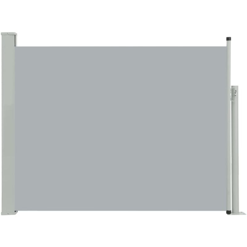 Auvent paravent store brise-vue latéral rétractable de patio jardin terrasse balcon protection visuelle écran 140 x 500 cm gris