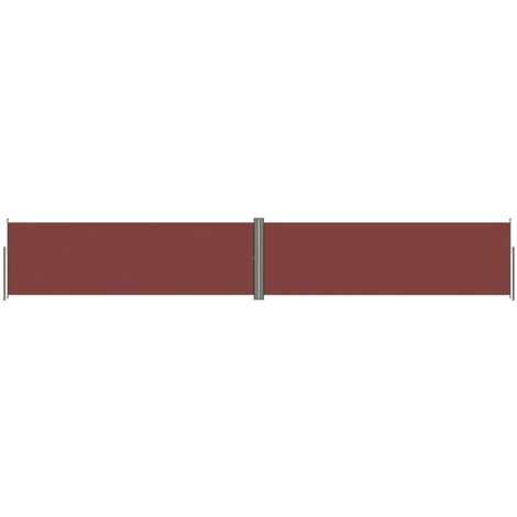 Auvent paravent store brise-vue latéral rétractable de patio jardin terrasse balcon protection visuelle écran 160 x 1000 cm marron