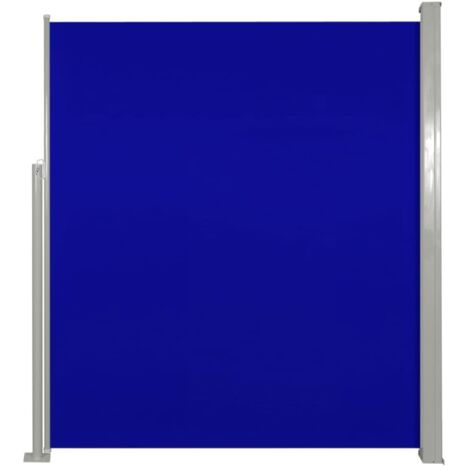 Auvent paravent store brise-vue latéral rétractable de patio jardin terrasse balcon protection visuelle écran 160 x 300 cm bleu