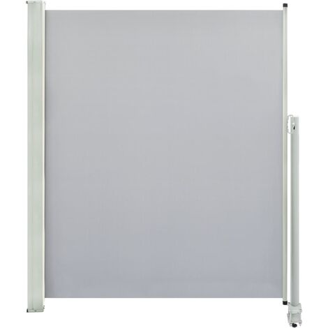 Auvent paravent store brise-vue latéral rétractable de patio jardin terrasse balcon protection visuelle écran 160 x 300 cm gris