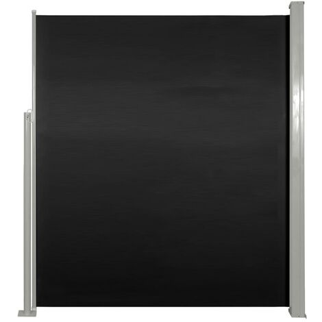 Auvent paravent store brise-vue latéral rétractable de patio jardin terrasse balcon protection visuelle écran 160 x 300 cm noir