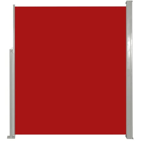 Auvent paravent store brise-vue latéral rétractable de patio jardin terrasse balcon protection visuelle écran 160 x 300 cm rouge