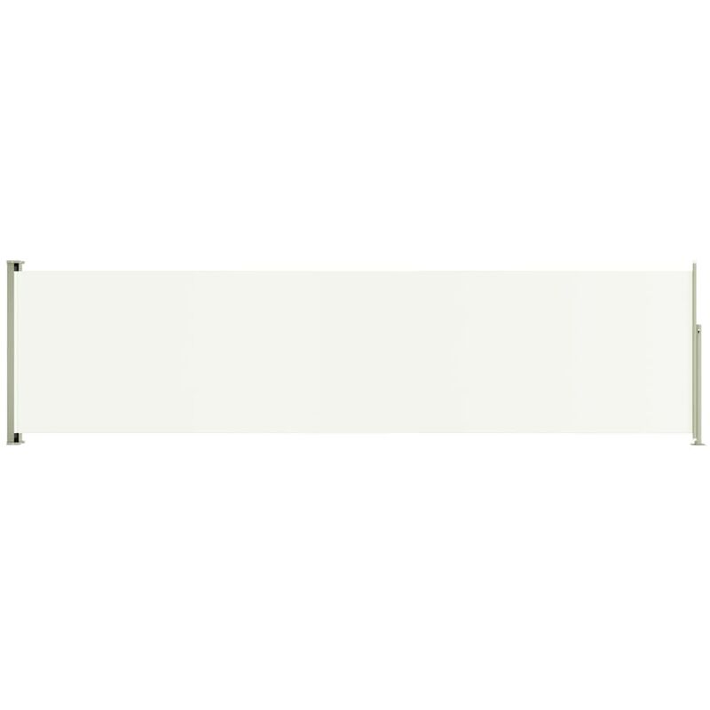 Helloshop26 - Auvent paravent store brise-vue latéral rétractable de patio jardin terrasse balcon protection visuelle écran 160 x 600 cm crème