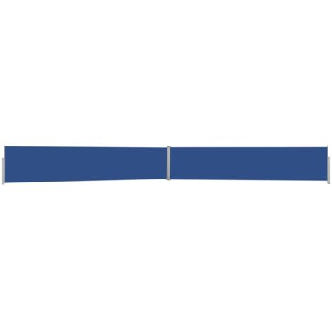 Auvent paravent store brise-vue latéral rétractable de patio jardin terrasse balcon protection visuelle écran 170 x 1200 cm bleu
