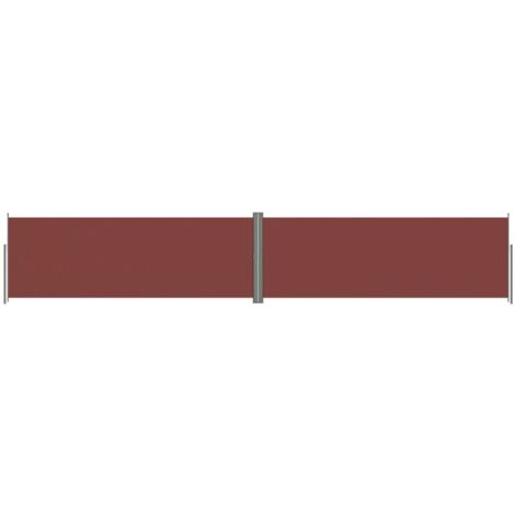 Auvent paravent store brise-vue latéral rétractable de patio jardin terrasse balcon protection visuelle écran 180 x 1000 cm marron