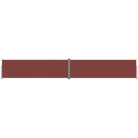 Auvent paravent store brise-vue latéral rétractable de patio jardin terrasse balcon protection visuelle écran 180 x 1200 cm marron