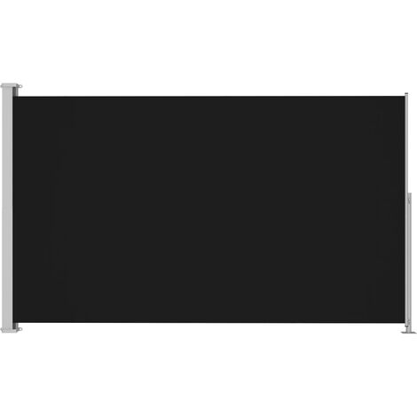 Auvent paravent store brise-vue latéral rétractable de patio jardin terrasse balcon protection visuelle écran 180 x 300 cm noir