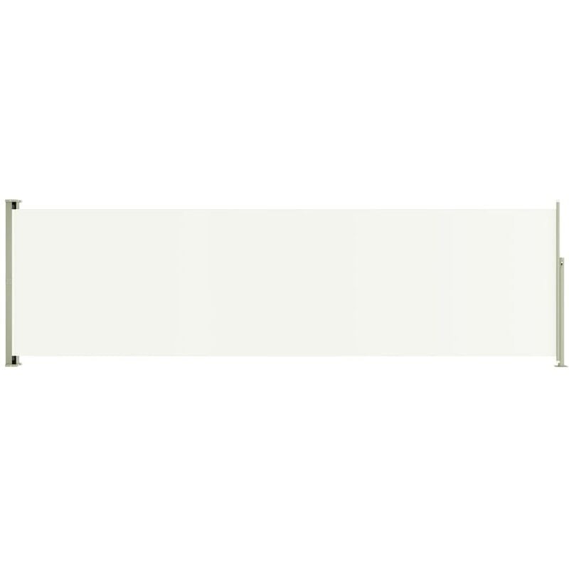 Helloshop26 - Auvent paravent store brise-vue latéral rétractable de patio jardin terrasse balcon protection visuelle écran 180 x 600 cm crème