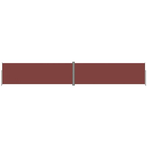 Auvent paravent store brise-vue latéral rétractable de patio jardin terrasse balcon protection visuelle écran 200 x 1200 cm marron