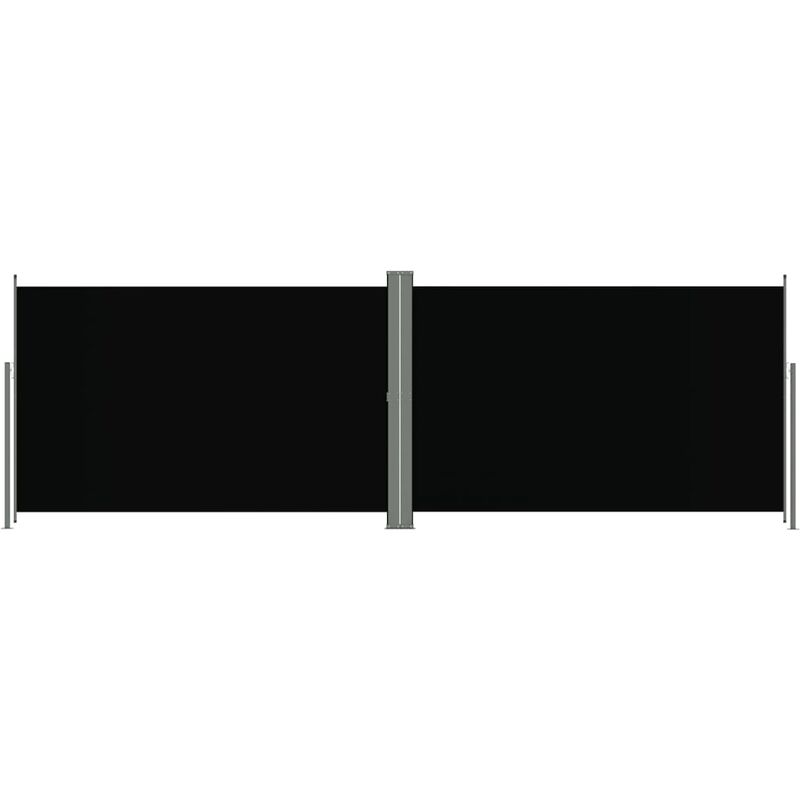 Helloshop26 - Auvent paravent store brise-vue latéral rétractable de patio jardin terrasse balcon protection visuelle écran 200 x 600 cm noir