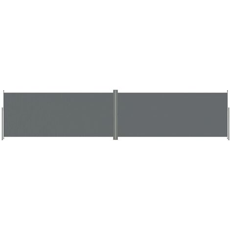 Auvent paravent store brise-vue latéral rétractable de patio jardin terrasse balcon protection visuelle écran 220 x 1000 cm anthracite