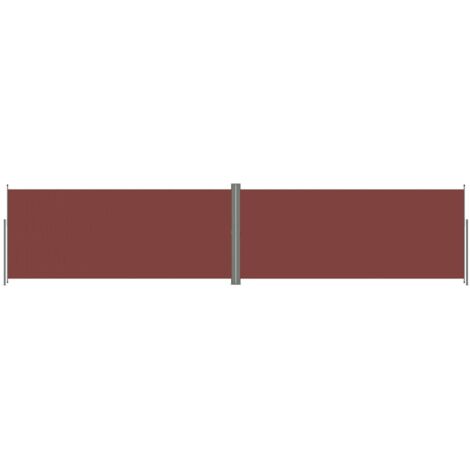 Auvent paravent store brise-vue latéral rétractable de patio jardin terrasse balcon protection visuelle écran 220 x 1000 cm marron