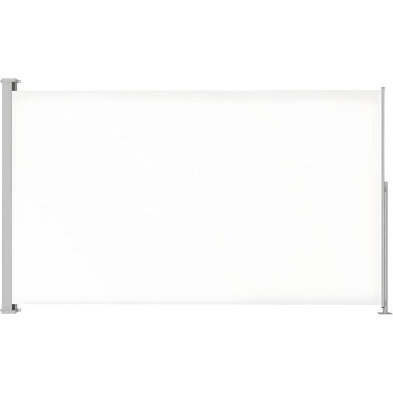 Helloshop26 - Auvent paravent store brise-vue latéral rétractable de patio jardin terrasse balcon protection visuelle écran 220 x 300 cm crème