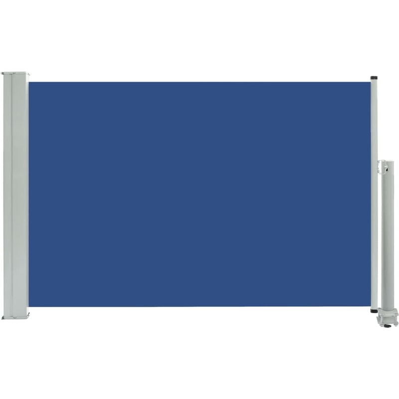 Helloshop26 - Auvent paravent store brise-vue latéral rétractable de patio jardin terrasse balcon protection visuelle écran 60 x 300 cm bleu
