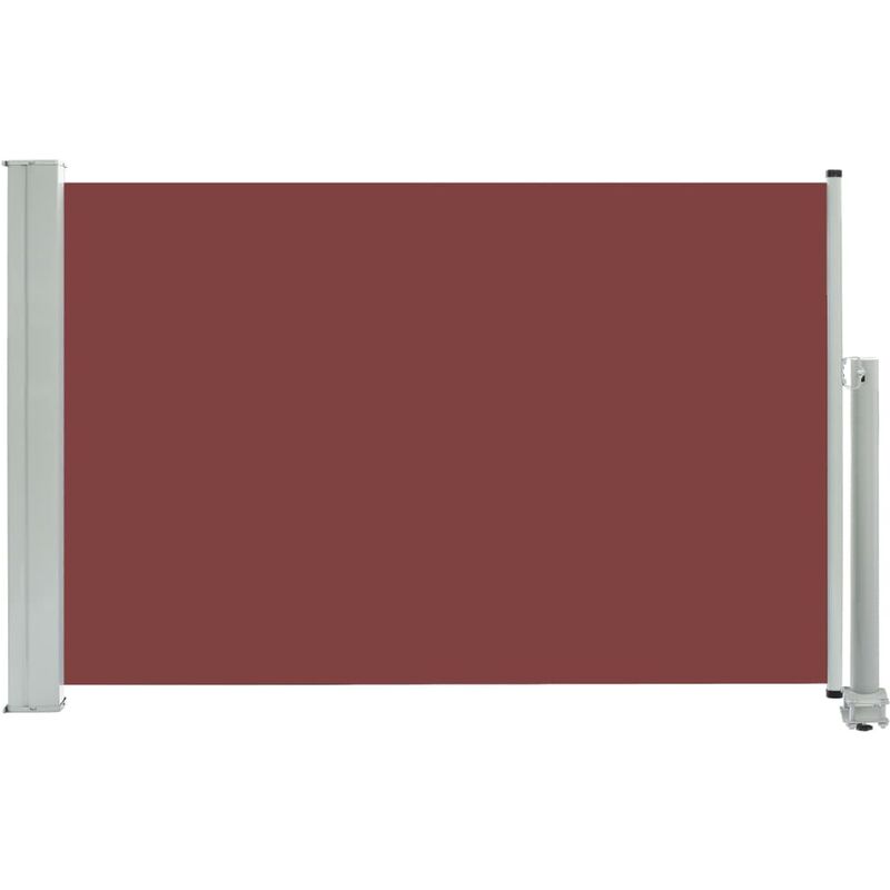Helloshop26 - Auvent paravent store brise-vue latéral rétractable de patio jardin terrasse balcon protection visuelle écran 60 x 300 cm marron