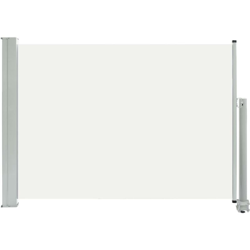 Helloshop26 - Auvent paravent store brise-vue latéral rétractable de patio jardin terrasse balcon protection visuelle écran 80 x 300 cm crème