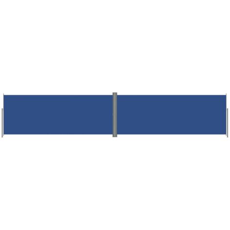 Auvent paravent store brise-vue latéral rétractable de patio jardin terrasse balcon protection visuelle écran bleu 200 x 1000 cm