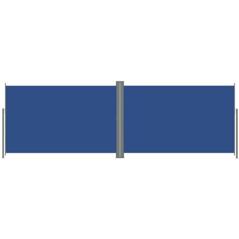 Auvent paravent store brise-vue latéral rétractable de patio jardin terrasse balcon protection visuelle écran bleu 220 x 600 cm