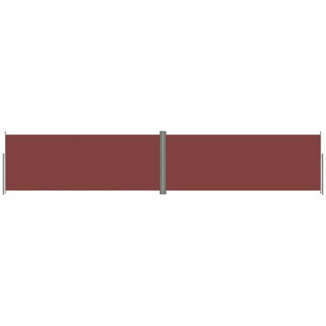 Auvent paravent store brise-vue latéral rétractable de patio jardin terrasse balcon protection visuelle écran marron 200 x 1000 cm